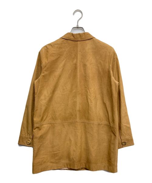 LEONARD FASHION（レオナールファッション）LEONARD FASHION (レオナールファッション) ロゴボタンテーラードジャケット ブラウン サイズ:9Rの古着・服飾アイテム