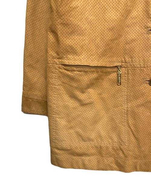 LEONARD FASHION（レオナールファッション）LEONARD FASHION (レオナールファッション) ロゴボタンテーラードジャケット ブラウン サイズ:9Rの古着・服飾アイテム