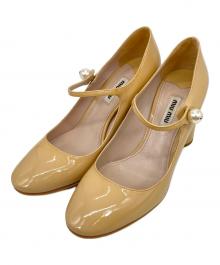 MIU MIU（ミュウミュウ）の古着「ヒールパンプス」｜イエロー