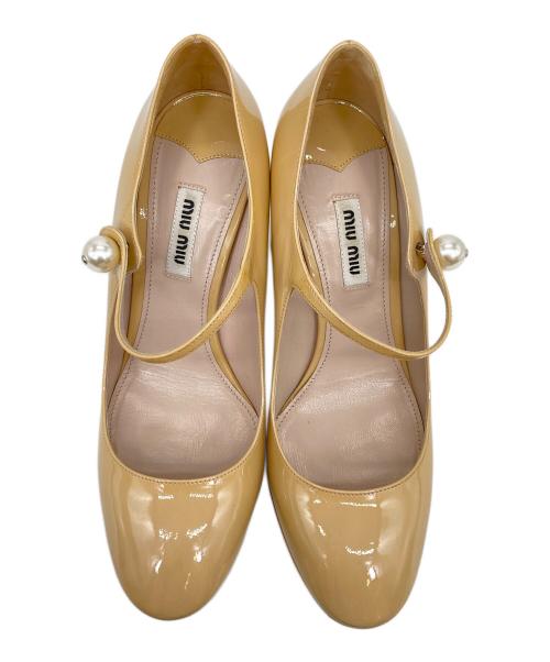 MIU MIU（ミュウミュウ）MIU MIU (ミュウミュウ) ヒールパンプス イエロー サイズ:37 1/2の古着・服飾アイテム