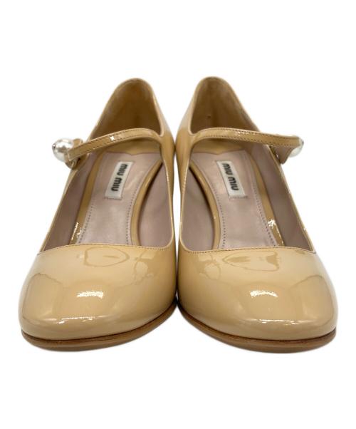 MIU MIU（ミュウミュウ）MIU MIU (ミュウミュウ) ヒールパンプス イエロー サイズ:37 1/2の古着・服飾アイテム
