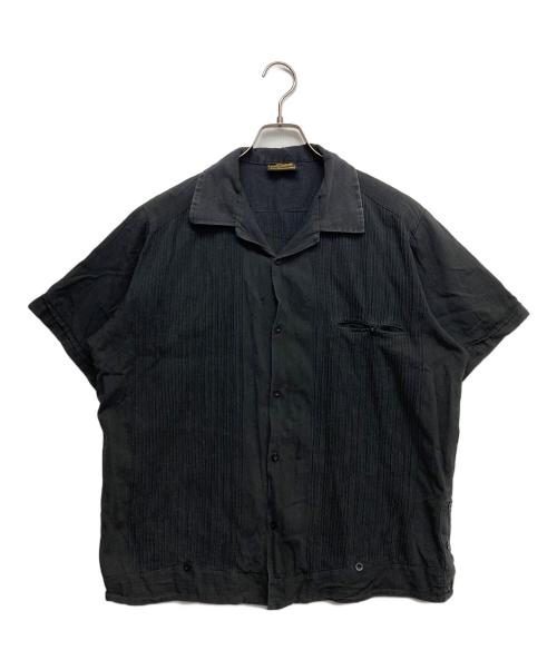 ESTRELLA STANDARD GUAYABERA（エストレヤスタンダードグァジャベーラ）ESTRELLA STANDARD GUAYABERA (エストレヤスタンダードグァジャベーラ) オープンカラーS/Sシャツ ブラック サイズ:40の古着・服飾アイテム
