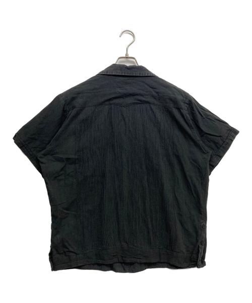 ESTRELLA STANDARD GUAYABERA（エストレヤスタンダードグァジャベーラ）ESTRELLA STANDARD GUAYABERA (エストレヤスタンダードグァジャベーラ) オープンカラーS/Sシャツ ブラック サイズ:40の古着・服飾アイテム