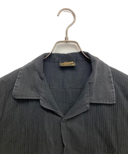 ESTRELLA STANDARD GUAYABERA（エストレヤスタンダードグァジャベーラ）ESTRELLA STANDARD GUAYABERA (エストレヤスタンダードグァジャベーラ) オープンカラーS/Sシャツ ブラック サイズ:40の古着・服飾アイテム