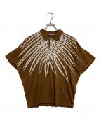 ISSEY MIYAKE MENイッセイミヤケメン）の古着「ポロシャツ」｜ホワイト×ブラウン