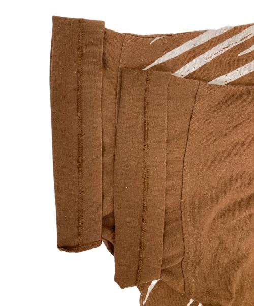 ISSEY MIYAKE MEN（イッセイミヤケメン）ISSEY MIYAKE MEN (イッセイミヤケメン) ポロシャツ ホワイト×ブラウン サイズ:Fの古着・服飾アイテム