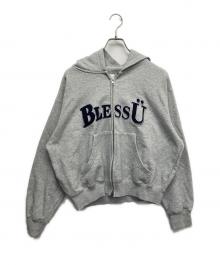 BLESS U（ブレスユー）の古着「BU OG LOGO ZIP UP HOODIE」｜グレー