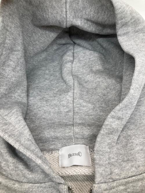 BLESS U（ブレスユー）bless u (ブレスユー) BU OG LOGO ZIP UP HOODIE グレー サイズ:Mの古着・服飾アイテム