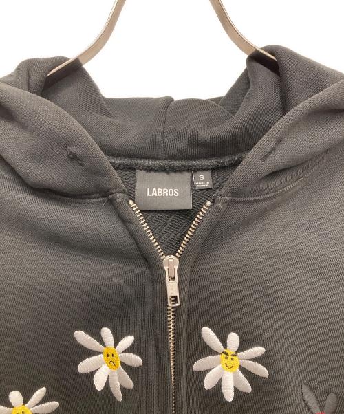 LABROS（ラブロス）labros (ラブロス) デイジージップパーカー ブラック サイズ:Sの古着・服飾アイテム