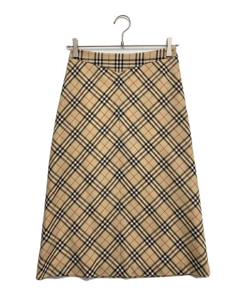 BURBERRY BLUE LABEL（バーバリー ブルー レーベル）BURBERRY BLUE LABEL (バーバリー ブルー レーベル) ノバチェックスカート ベージュ サイズ:38の古着・服飾アイテム