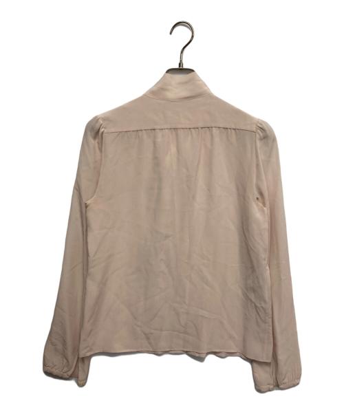 PRADA（プラダ）PRADA (プラダ) シルクボウタイブラウス ピンクベージュ サイズ:38の古着・服飾アイテム