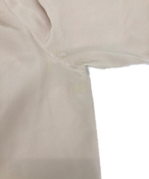 PRADA（プラダ）PRADA (プラダ) シルクボウタイブラウス ピンクベージュ サイズ:38の古着・服飾アイテム