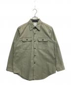 MADISON BLUEマディソンブルー）の古着「HAMPTON BACK SATIN SHIRT」｜オリーブ