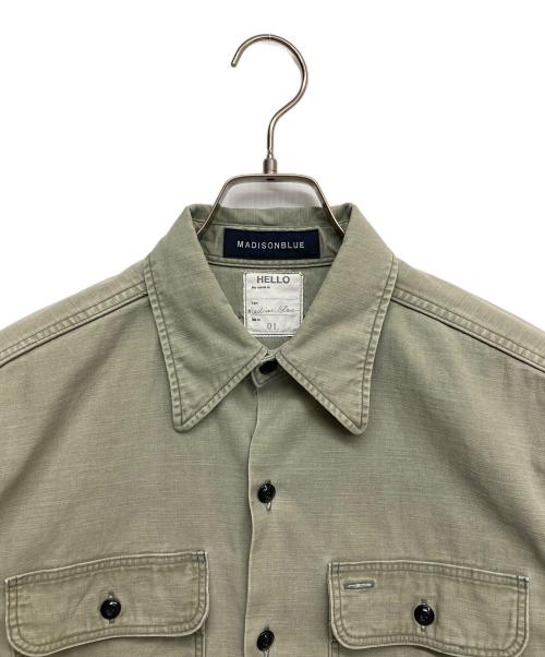 MADISON BLUE（マディソンブルー）MADISON BLUE (マディソンブルー) HAMPTON BACK SATIN SHIRT オリーブ サイズ:01の古着・服飾アイテム