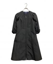 M'S GRACY（エムズグレイシー）の古着「ジップキルティングワンピース」｜ブラック
