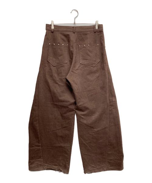 DANDEL（ダンデル）DANDEL (ダンデル) DD studded pintuck cargo pants ブラウン サイズ:2の古着・服飾アイテム