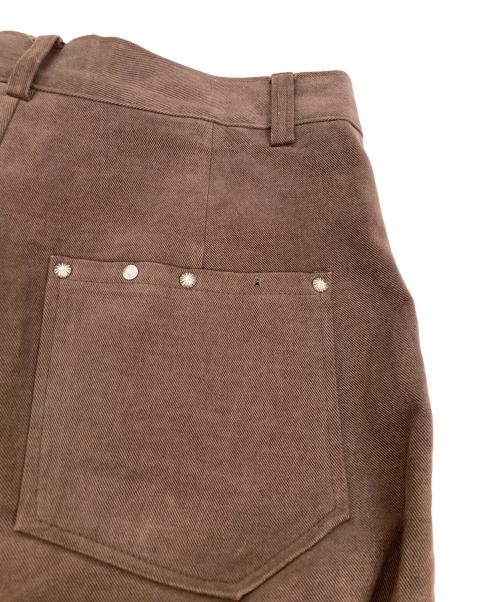 DANDEL（ダンデル）DANDEL (ダンデル) DD studded pintuck cargo pants ブラウン サイズ:2の古着・服飾アイテム