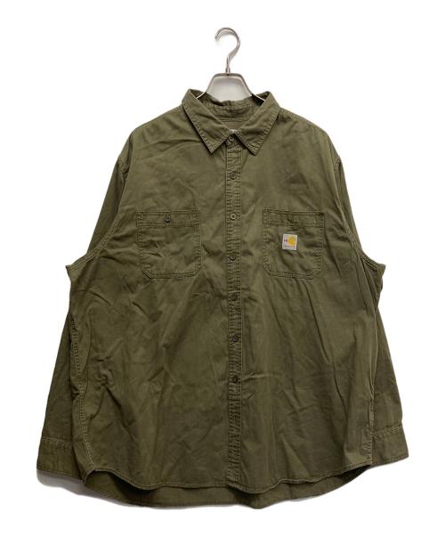 CarHartt（カーハート）CarHartt (カーハート) 2ポケットワークシャツ オリーブ サイズ:XLの古着・服飾アイテム