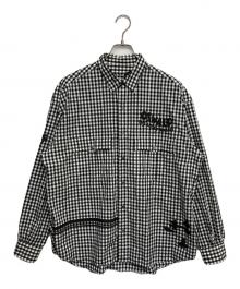 Porter Classic（ポータークラシック）の古着「OSWALD ROLL UP GINGHAM」｜ブラック