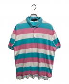 POLO RALPH LAURENポロ・ラルフローレン）の古着「ボーダーポロシャツ」｜スカイブルー