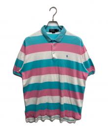 POLO RALPH LAUREN（ポロ・ラルフローレン）の古着「ボーダーポロシャツ」｜スカイブルー