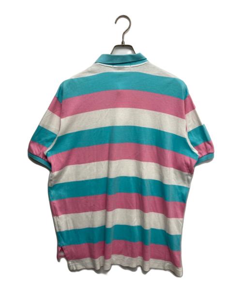 POLO RALPH LAUREN（ポロ・ラルフローレン）POLO RALPH LAUREN (ポロ・ラルフローレン) ボーダーポロシャツ スカイブルー サイズ:Lの古着・服飾アイテム