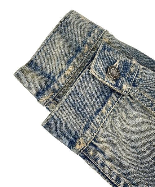 Saint Laurent Paris（サンローランパリ）Saint Laurent Paris (サンローランパリ) クラッシュ加工デニムトラッカージャケット ブルー サイズ:ｌの古着・服飾アイテム