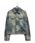 Saint Laurent Paris（サンローランパリ）の古着「クラッシュ加工デニムトラッカージャケット」｜ブルー