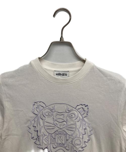 KENZO（ケンゾー）KENZO (ケンゾー) タイガー刺繍 Tシャツドレス ホワイト サイズ:XSの古着・服飾アイテム