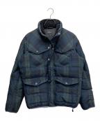 DIESELディーゼル）の古着「タータンチェックダウンジャケット」｜グリーン