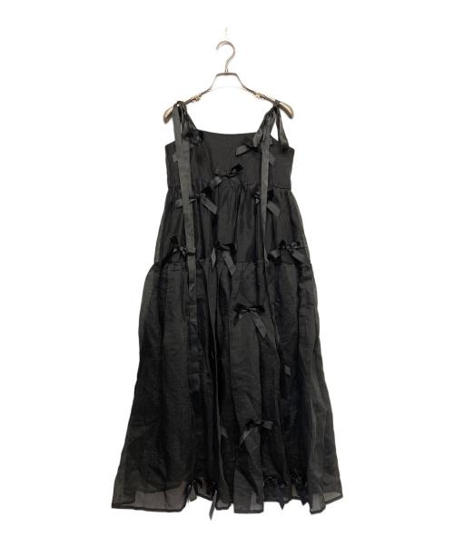 Sister Jane（シスタージェーン）Sister Jane (シスタージェーン) Bow Ruffle Onepiece ブラック サイズ:Sの古着・服飾アイテム