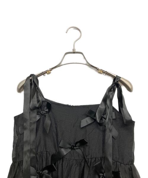 Sister Jane（シスタージェーン）Sister Jane (シスタージェーン) Bow Ruffle Onepiece ブラック サイズ:Sの古着・服飾アイテム
