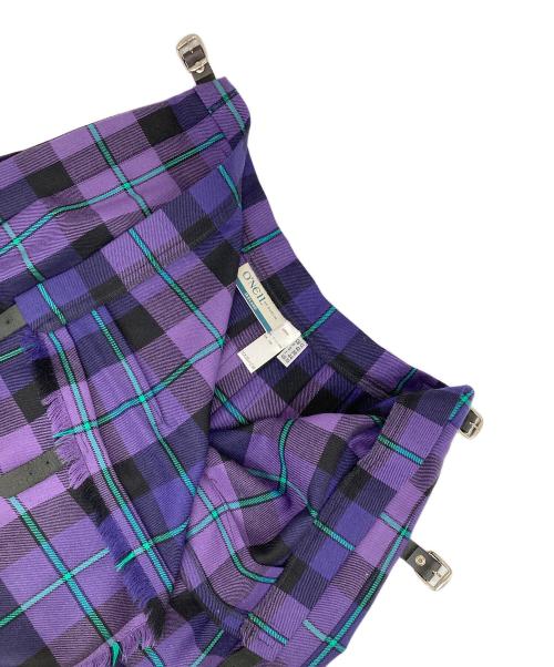 O'NEIL OF DUBLIN（オニールオブダブリン）O'NEIL OF DUBLIN (オニールオブダブリン) ウールスカート パープル サイズ:38の古着・服飾アイテム
