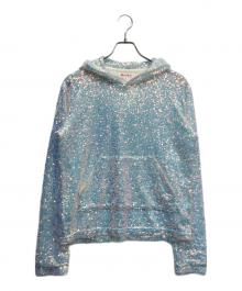 masu（エムエーエスユー）の古着「SEQUINS HOODIE」｜ブルー×パープル