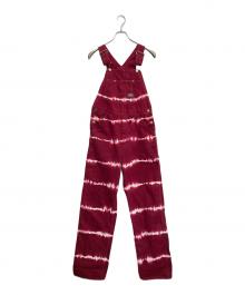 OSH KOSH（オシュコシュ）の古着「製品染めブリーチオーバーオール」｜レッド