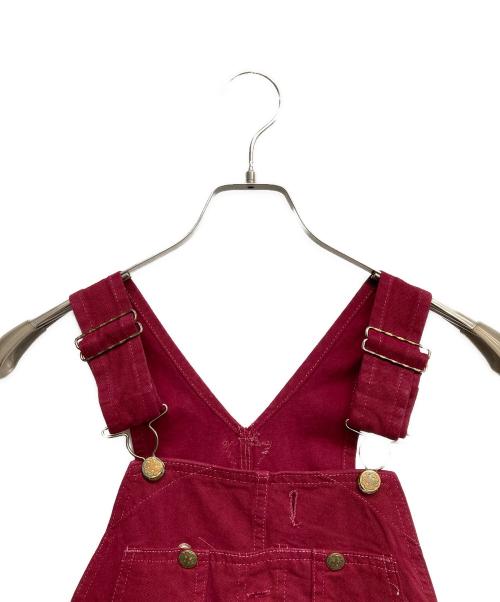 OSH KOSH（オシュコシュ）OSH KOSH (オシュコシュ) 製品染めブリーチオーバーオール レッド サイズ:W30/L34の古着・服飾アイテム