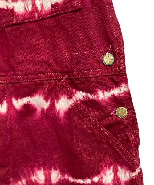 OSH KOSH（オシュコシュ）OSH KOSH (オシュコシュ) 製品染めブリーチオーバーオール レッド サイズ:W30/L34の古着・服飾アイテム