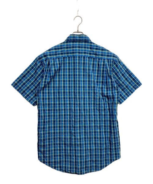 adidas（アディダス）adidas (アディダス) パフォーマンスロゴチェックシャツ ブルー サイズ:Ｌの古着・服飾アイテム