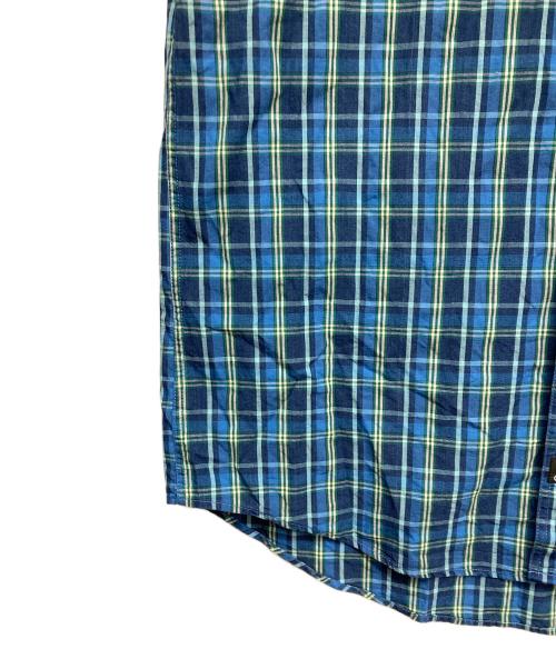 adidas（アディダス）adidas (アディダス) パフォーマンスロゴチェックシャツ ブルー サイズ:Ｌの古着・服飾アイテム