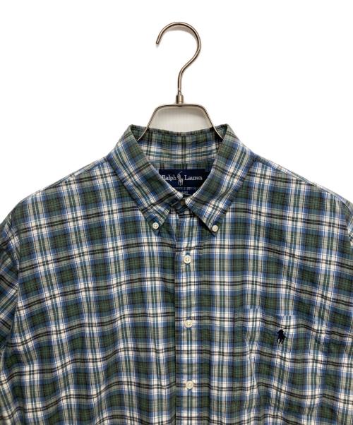 RALPH LAUREN（ラルフローレン）RALPH LAUREN (ラルフローレン) BLAIRE Ｓ/Ｓチェックシャツ グリーン サイズ:Lの古着・服飾アイテム