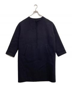 中古・古着通販】YLEVE (イレーヴ) メルトンウールノーカラーコート