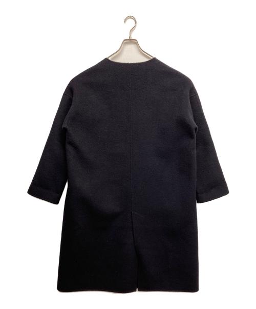 CINOH（チノ）CINOH (チノ) ノーカラーウールカシミヤコート ネイビー サイズ:Freeの古着・服飾アイテム