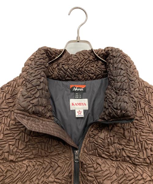 KAMIYA（カミヤ）KAMIYA (カミヤ) NANGA (ナンガ) コラボ Down Blouson ブラウン サイズ:Lの古着・服飾アイテム