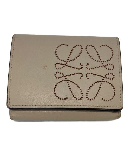 LOEWE（ロエベ）LOEWE (ロエベ) トライフォールド ３つ折り財布 ベージュの古着・服飾アイテム