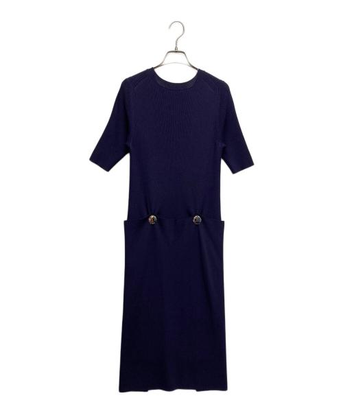 ADORE（アドーア）ADORE (アドーア) レーヨンリブワンピース パープル サイズ:38の古着・服飾アイテム