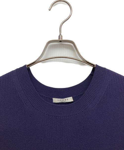 ADORE（アドーア）ADORE (アドーア) レーヨンリブワンピース パープル サイズ:38の古着・服飾アイテム