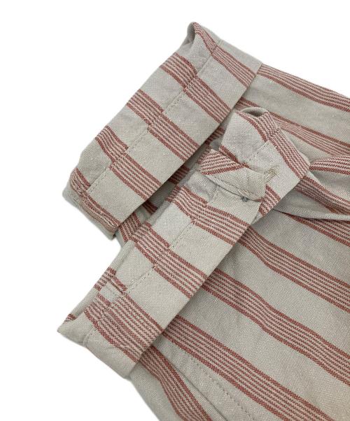 STEVEN ALAN（スティーブンアラン）STEVEN ALAN (スティーブンアラン) C/S NEP BOX OPEN COLLAR SHIRT レッド×アイボリー サイズ:ｌの古着・服飾アイテム