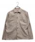 STEVEN ALAN（スティーブンアラン）の古着「C/S NEP BOX OPEN COLLAR SHIRT」｜レッド×アイボリー