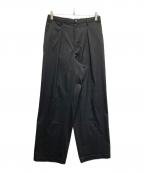 MAISON SPECIALメゾンスペシャル）の古着「Wool Mix Gabardine Prime Wide One-Tuck Wide Pants」｜ブラック