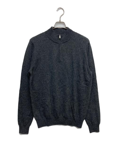 GOBI（ゴビ）GOBI (ゴビ) カシミヤハーフジップニット ブラック サイズ:Mの古着・服飾アイテム